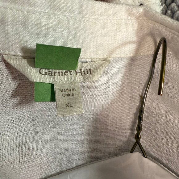 European linen maxi shirtdress XL- Garnet Hill - Picture 4 of 4